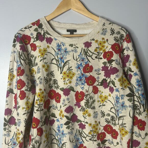 Talbots Allover Floral Print Crewneck Sweater Cottagecore Granny Women’s XLP - Picture 2 of 9